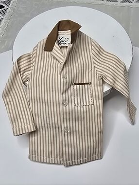 Vintage Barbie Ken Doll Ken By Mattel Striped Sleeper Top Only [ Read Details ]